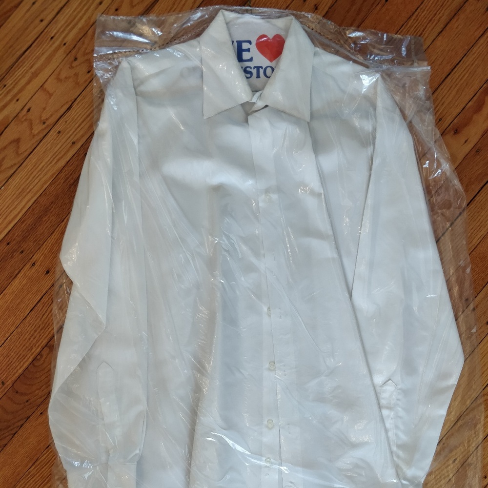 Crisp White Button Down Men's Dress Shirt